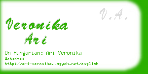 veronika ari business card